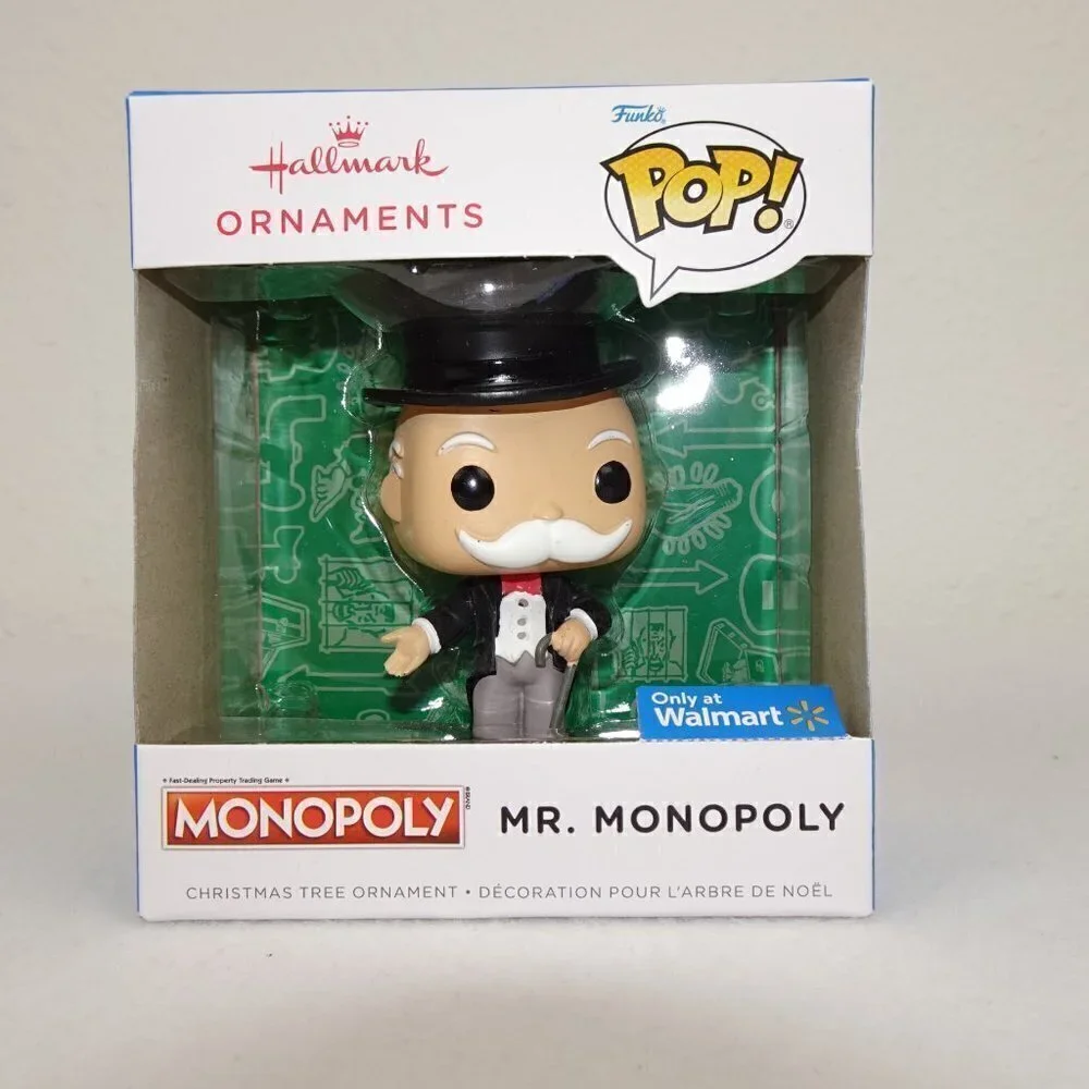 Mr. Monopoly Christmas Tree Ornament Hallmark Funko POP! Walmart Exclusive NEW